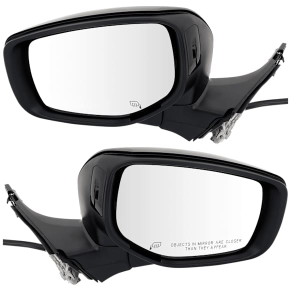Driver and Passenger Side Mirrors, Power Adjust, Manual Folding, Heated, Chrome, In-Housing Signal Light, With Memory, No Puddle Light, No Auto-Dimming, No Blind Spot Feature