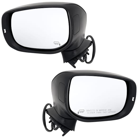 Driver and Passenger Side Mirror, Power Adjust, Heated, Manual Folding, Paintable, In-housing Signal Light, No Memory, No Puddle Light, No Auto-Dim, No Blind Spot Feature