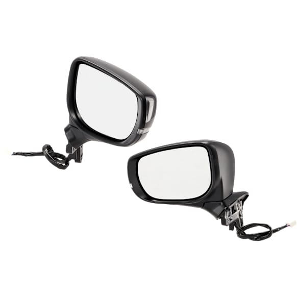 Driver and Passenger Side Mirror, Power Adjust, Heated, Manual Folding, Paintable, In-housing Signal Light, No Memory, No Puddle Light, No Auto-Dim, No Blind Spot Feature