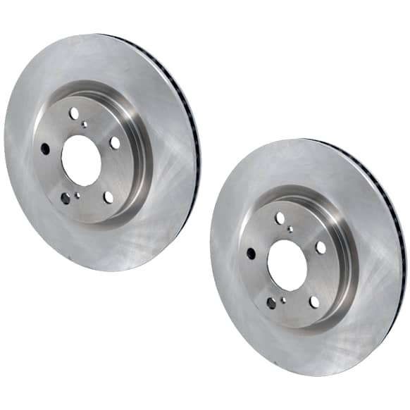 Front Brake Disc, 2-Wheel Set, Natural Finish, Plain Surface, Vented, 5 Lugs, 295.91 mm