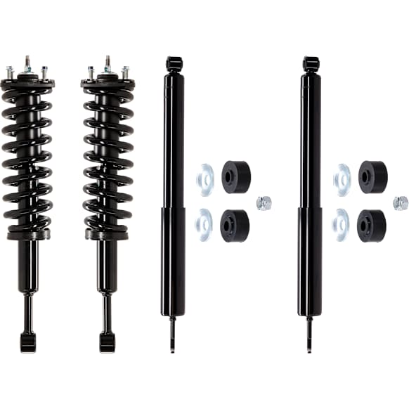Front and Rear, Driver and Passenger Side Shock and Fully Loaded Strut, 4WD