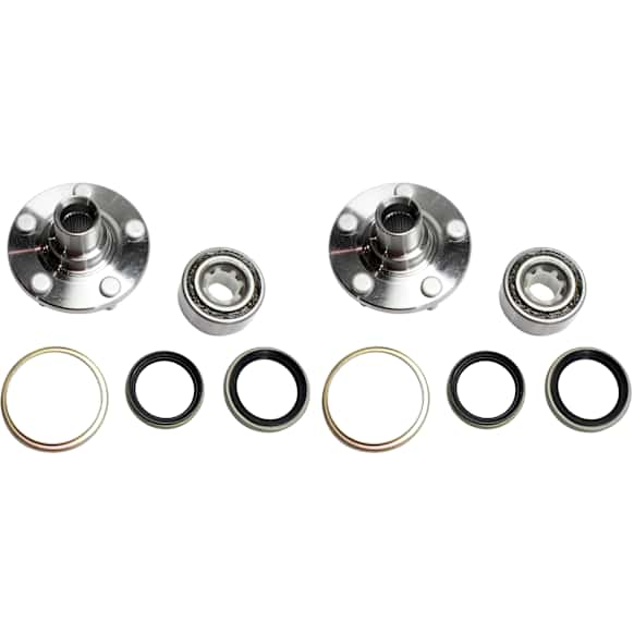 Front, Driver and Passenger Side Wheel Hub, 5 Lugs, With Bearing