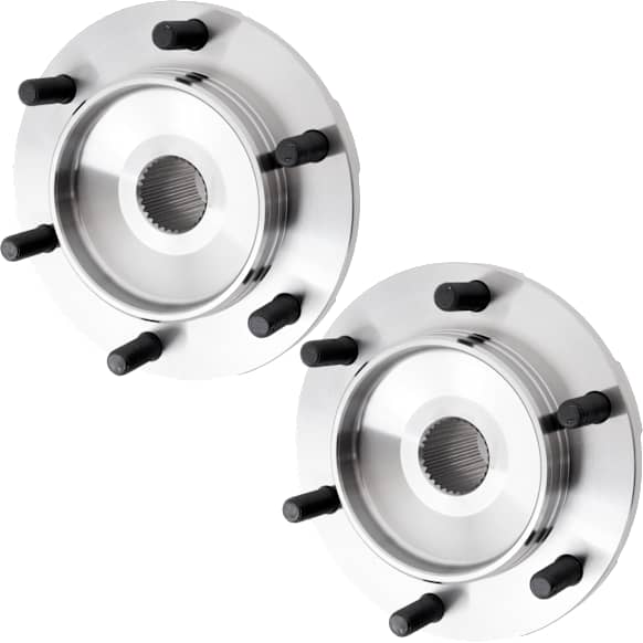 2-Wheel Set Front, Driver and Passenger Side Wheel Hub Wheel Hubs, Without Bearing, 6 x 5.5 in. Bolt Pattern, 4WD