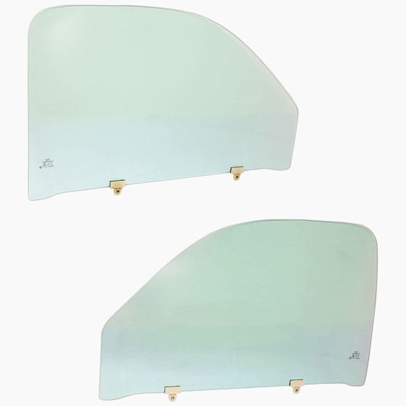 1999 Toyota Tacoma - Front, Driver and Passenger Side Door Glass, Standard Cab Pickup, 2-Door, Production Date From August 1999, Green Tint, FD05471 GTYN, FD05472 GTYN