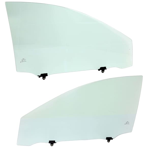 Front, Driver and Passenger Side Door Glasses, Clear, Replaces NAGS No. FD26046 GTYN, FD26047 GTYN