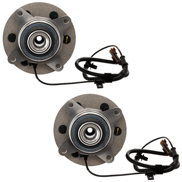 2-Wheel Set Front, Driver and Passenger Side Wheel Hub, 6 Lugs, With Bearing, 4WD