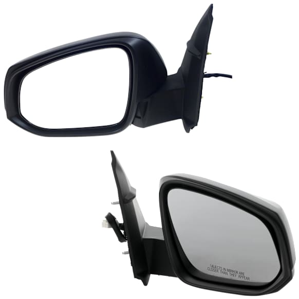Driver and Passenger Side Mirrors, Power Adjust, Manual Folding, Heated, Textured Black, No Signal Light, No Memory, No Puddle Light, No Auto-Dimming, No Blind Spot Feature