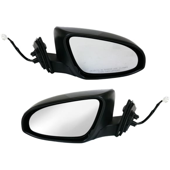 Driver and Passenger Side Mirror, Power Adjust, Heated, Manual Folding, Paintable, No Signal Light, No Memory, No Puddle Light, No Auto-Dim, No Blind Spot Feature