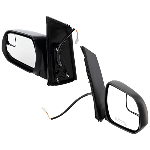 Driver and Passenger Side Mirror, Power Adjust, Non-Heated, Manual Folding, Textured Black, No Signal Light, No Memory, No Puddle Light, No Auto-Dim, With Blind Spot Glass