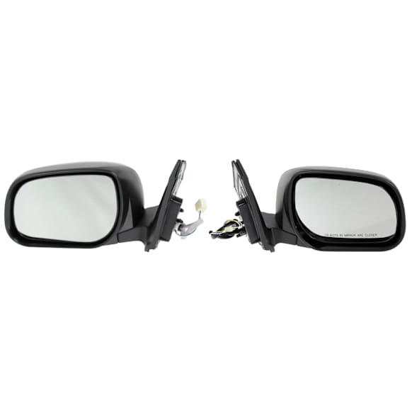 Driver and Passenger Side Mirror, Power Adjust, Non-Heated, Manual Folding, Textured Black, No Signal Light, No Memory, No Puddle Light, No Auto-Dim, No Blind Spot Feature
