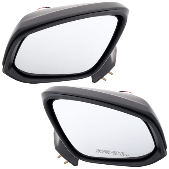 Driver and Passenger Side Mirror, Power Adjust, Non-Heated, Manual Folding, Textured Black, No Signal Light, No Memory, No Puddle Light, No Auto-Dim, No Blind Spot Feature