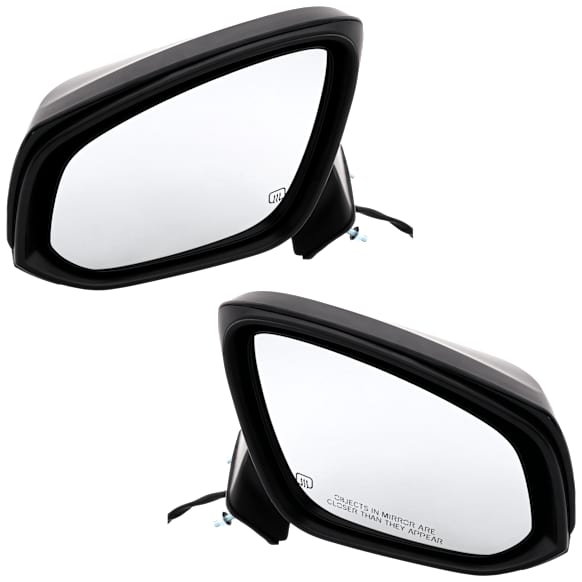 Driver and Passenger Side Mirror, Power Adjust, Heated, Manual Folding, Textured Black, No Signal Light, No Memory, No Puddle Light, No Auto-Dim, No Blind Spot Feature