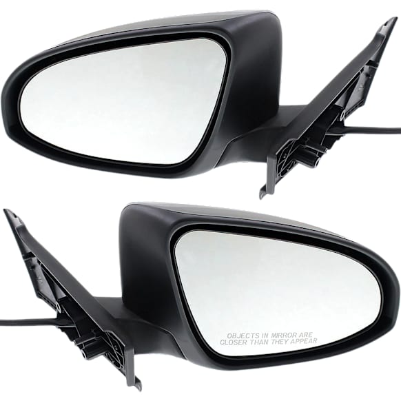 Driver and Passenger Side Mirror, Power Adjust, Non-Heated, Manual Folding, Paintable, No Signal Light, No Memory, No Puddle Light, No Auto-Dim, No Blind Spot Feature