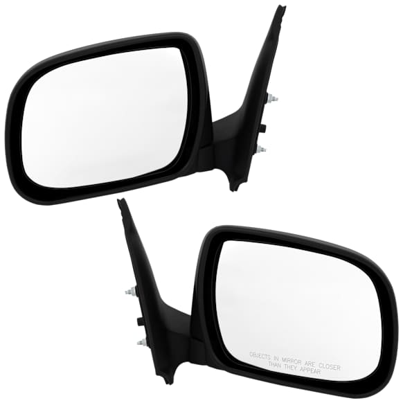 2006 Toyota Tacoma - Driver and Passenger Side Mirror, Manual Adjust, Non-Heated, Textured Black, Manual Folding, No Signal Light, No Blind Spot Feature, No Memory, No Puddle Light, No Auto-Dimming