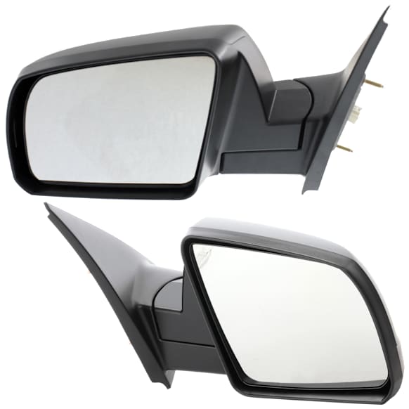 Driver and Passenger Side Mirror, Power Adjust, Non-Heated, Manual Folding, Textured Black, No Signal Light, No Memory, No Puddle Light, No Auto-Dim, No Blind Spot Feature