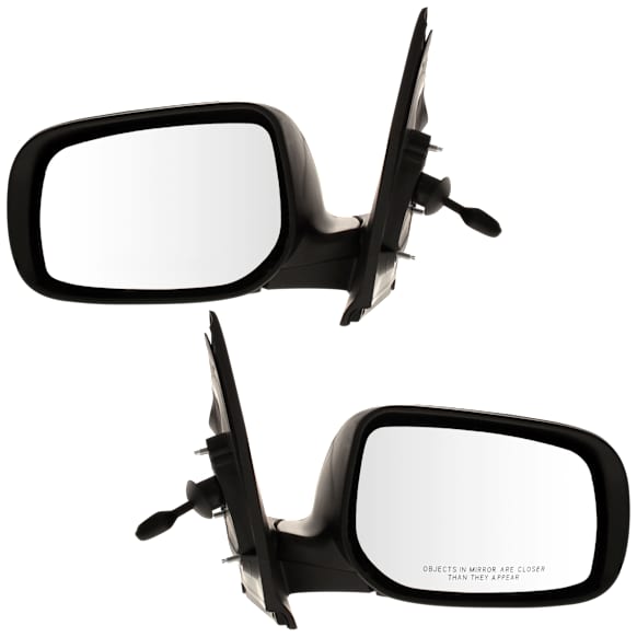 Driver and Passenger Side Non-Towing Mirrors, Manual Adjust, Manual Folding, Non-Heated, Paintable, No Signal Light, No Memory, No Puddle Light, No Auto-Dimming