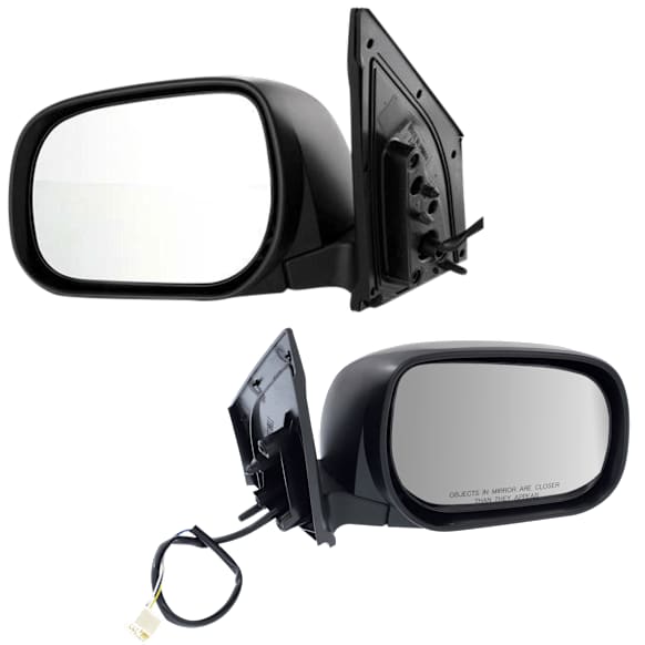 Driver and Passenger Side Mirror, Power Adjust, Non-Heated, Manual Folding, Paintable, No Signal Light, No Memory, No Puddle Light, No Auto-Dim, No Blind Spot Feature