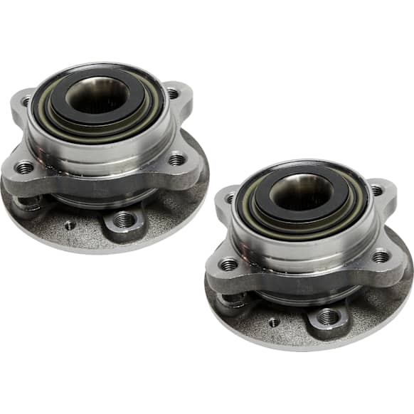 Front, Driver and Passenger Side Wheel Hub, 5 Lugs, With Bearing
