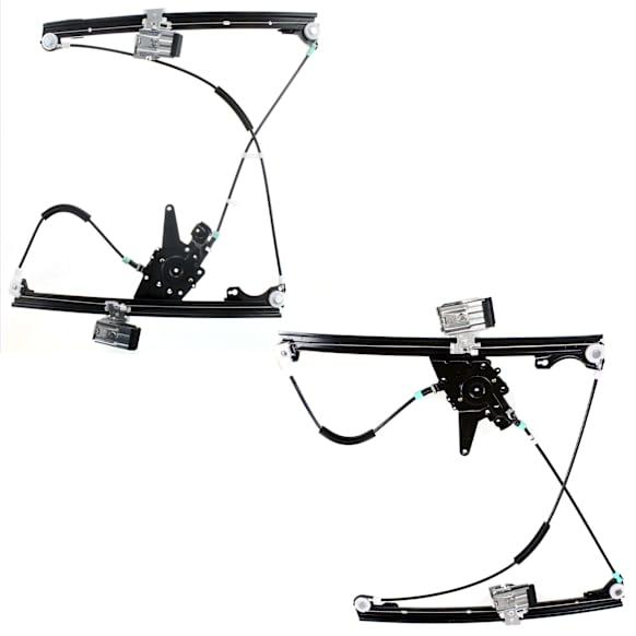 Front, Driver and Passenger Side Window Regulators, Power, Without Motor, A3 Body
