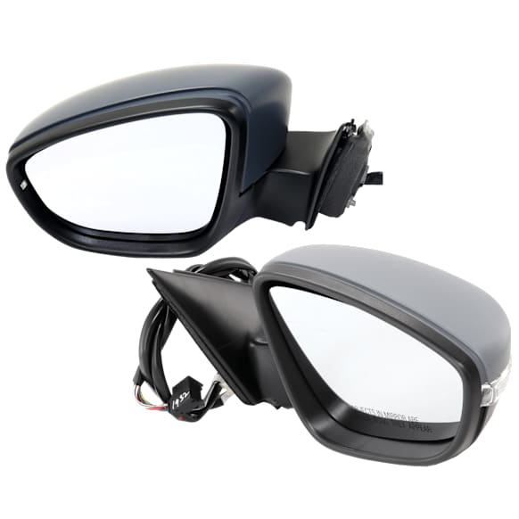 Driver and Passenger Side Mirror, Power Adjust, Heated, Power Folding, Paintable, In-housing Signal Light, No Memory, No Puddle Light, No Auto-Dim, No Blind Spot Feature