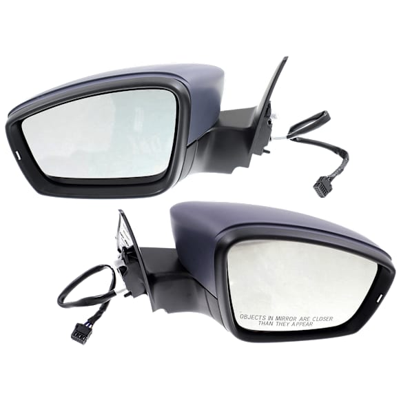 Driver and Passenger Side Mirrors, Power Adjust, Manual Folding, Heated, Paintable, In-housing Signal Light, No Memory, No Puddle Light, No Auto-Dimming, No Blind Spot Feature