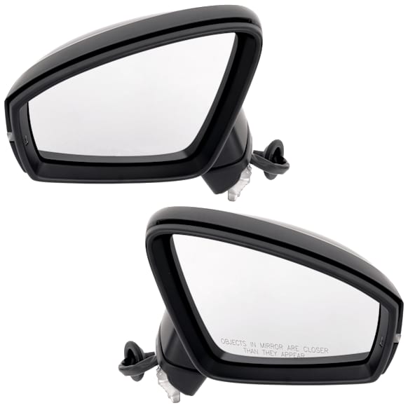 Driver and Passenger Side Mirrors, Power Adjust, Power Folding, Heated, Paintable, In-housing Signal Light, With memory, With Puddle Light, No Auto-Dimming, With Blind Spot Detection in Glass
