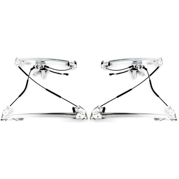 Extended Cab Pickup Front, Driver and Passenger Side Power Window Regulator, With Motor