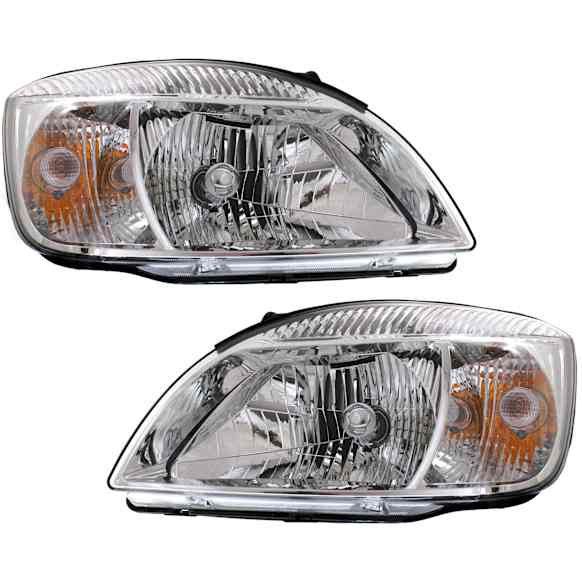 Driver and Passenger Side Halogen Headlight, With bulb(s), OE Replacement, CAPA Certified