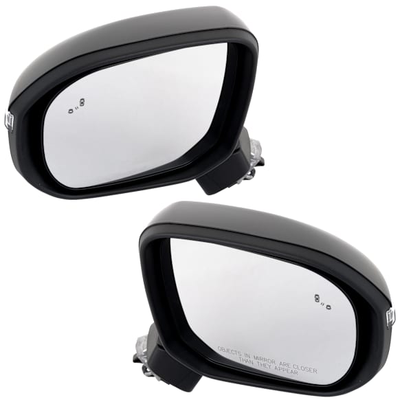 Driver and Passenger Side Mirrors, Power Adjust, Power Folding, Heated, Paintable, In-housing Signal Light, No Memory, No Puddle Light, No Auto-Dimming, With Blind Spot Detection in Glass