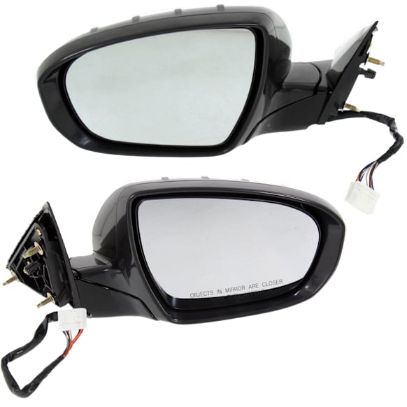 Driver and Passenger Side Mirrors, Power Adjust, Power Folding, Heated, Paintable, In-housing Signal Light, No Memory, With Puddle Light, No Auto-Dimming, No Blind Spot Feature