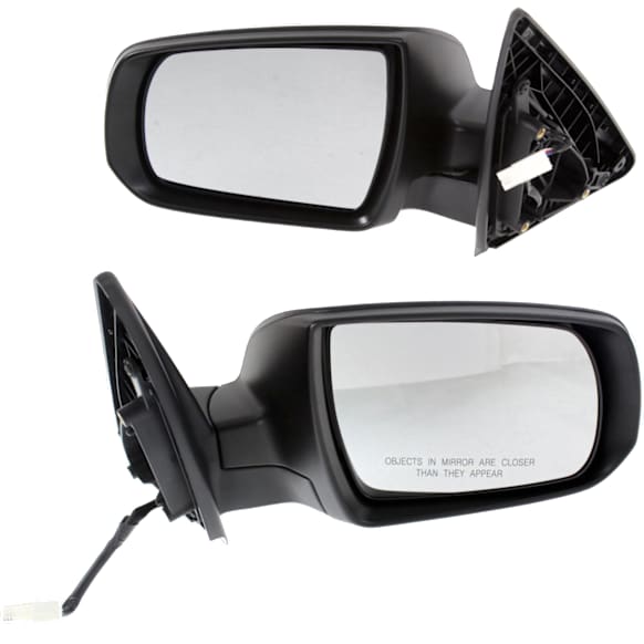 Driver and Passenger Side Mirrors, Power Adjust, Manual Folding, Non-Heated, Textured Black, No Signal Light, No Memory, No Puddle Light, No Auto-Dimming, No Blind Spot Feature