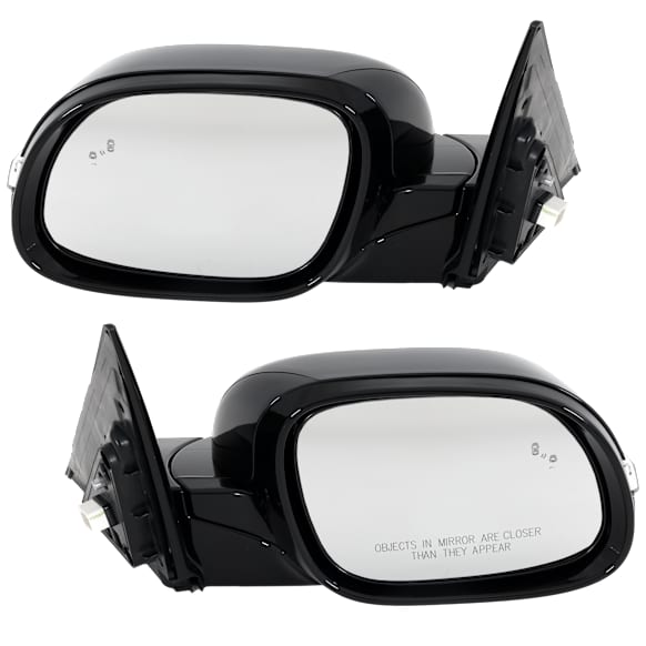 Driver and Passenger Side Mirrors, Power Adjust, Power Folding, Heated, Paintable, In-housing Signal Light, No Memory, No Puddle Light, No Auto-Dimming, With Blind Spot Detection in Glass