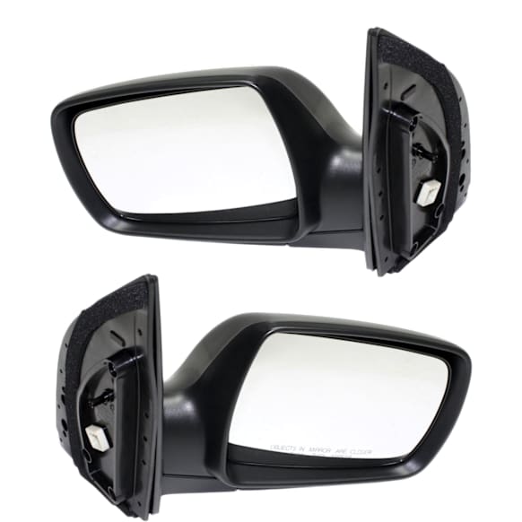 Driver and Passenger Side Mirror, Power Adjust, Heated, Manual Folding, Paintable, In-housing Signal Light, With Memory, No Puddle Light, No Auto-Dim, No Blind Spot Feature