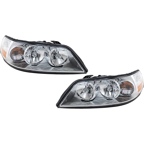 2003 Lincoln Town Car - Driver and Passenger Side Halogen Headlight, With bulb(s), OE Replacement