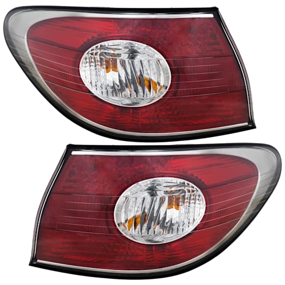 Driver and Passenger Side, Outer Halogen Tail Light, Without bulb(s), OE Replacement