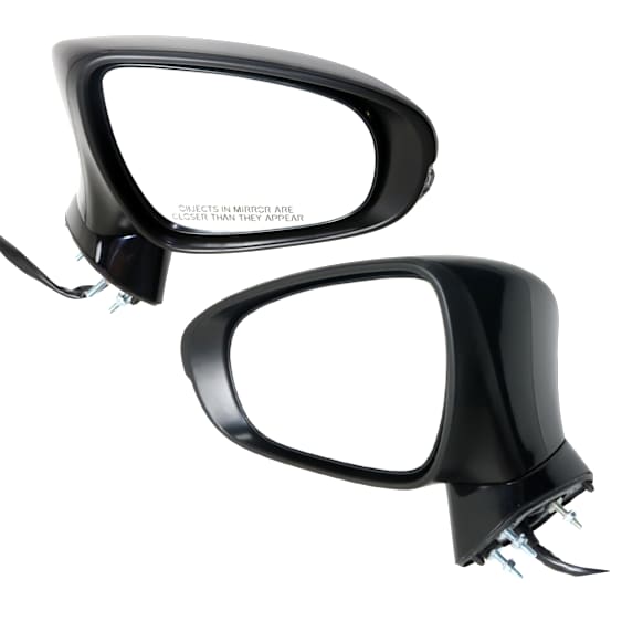 Driver and Passenger Side Mirrors, Power Adjust, Manual Folding, Heated, Paintable, In-housing Signal Light, With memory, With Puddle Light, No Auto-Dimming, No Blind Spot Feature