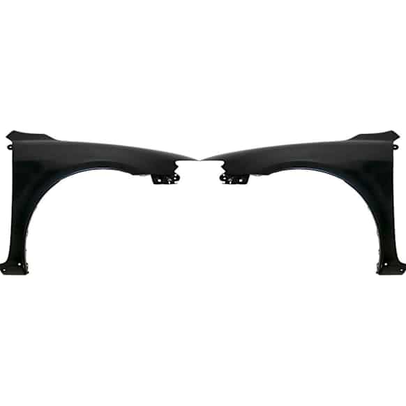 Front, Driver and Passenger Side Fenders, Without turn signal light hole, With spoiler holes, Without Turbo Models, For Models With Spoiler