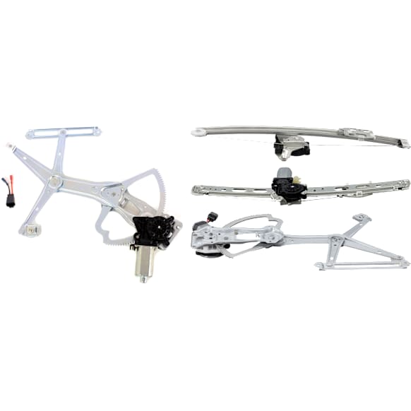 Front and Rear, Driver and Passenger Side Power Window Regulator, With Motor