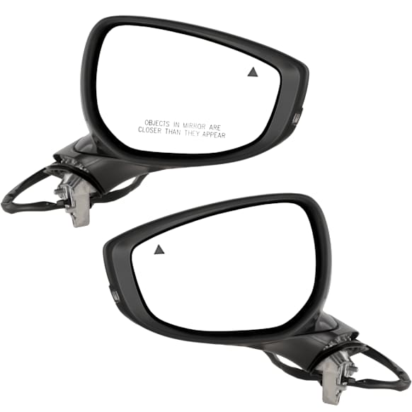 2025 Mazda CX-30 2.5 S - Driver and Passenger Side Mirror, Power Adjust, Non-Heated, Manual Folding, Paintable, No Signal Light, Without Memory Recall, No Puddle Light, No Auto-Dimming, With Blind Spot Detection in Glass