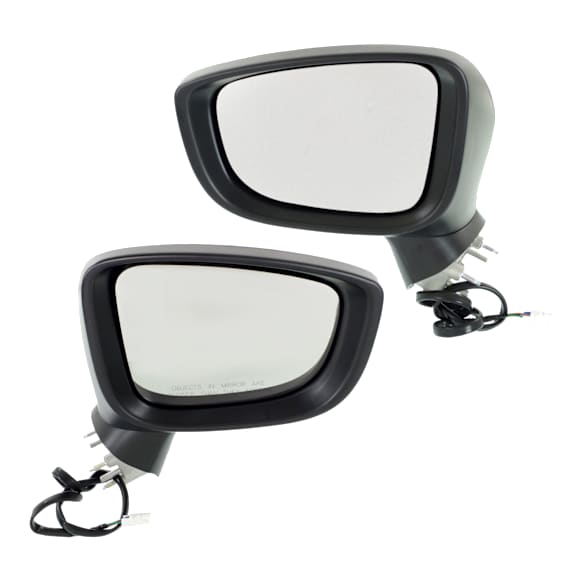 2016 Mazda 3 - Driver and Passenger Side Mirror, Power Adjust, Non-Heated, Paintable, Manual Folding, In-housing Signal Light, No Blind Spot Feature, Without Memory Recall, No Puddle Light, No Auto-Dimming