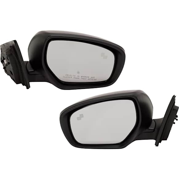 Driver and Passenger Side Mirror, Power Adjust, Heated, Manual Folding, Paintable, In-housing Signal Light, No Memory, No Puddle Light, No Auto-Dim, With Blind Spot Detection in Glass