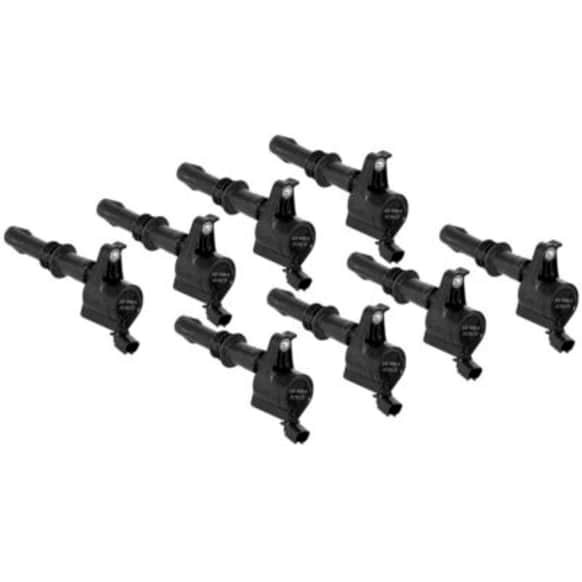 2005 Ford Mustang - Ignition Coil, enginevinname: H, Naturally Aspirated, SOHC, 24 Valve, With Black Coil Boots, Set of 8, 4.6L 8Cyl, Motorcraft OE Replacement