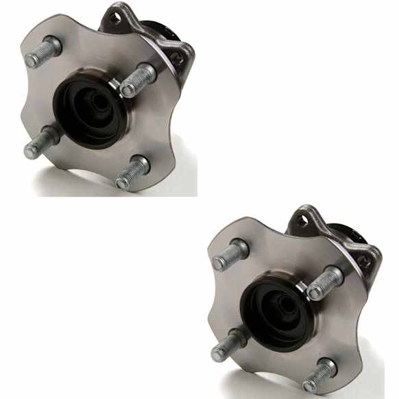 SET-MO512209-2 Rear, Driver and Passenger Side Wheel Hub, 4 Lugs, With Bearing, 1.5L, 4Cyl, Problem Solver Series