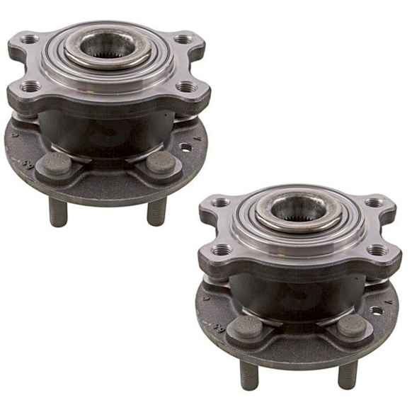 SET-MO512591-2 Rear, Driver and Passenger Side Wheel Hub, 5 Lugs, Sensor Not Included, 2.3L, 4Cyl