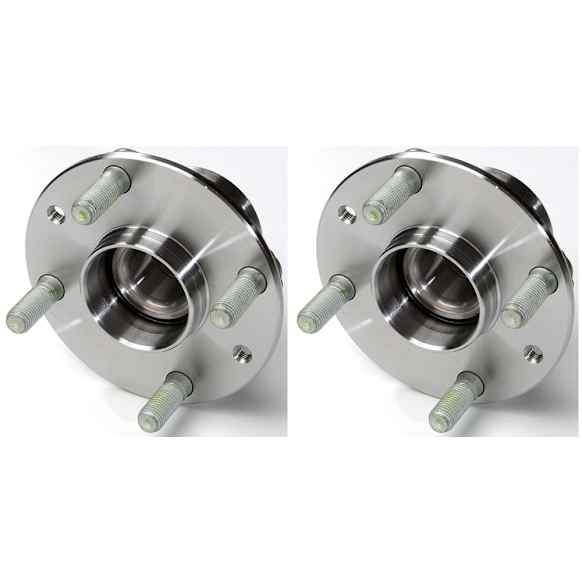 SET-MO513152-2 Front, Driver and Passenger Side Wheel Hub, 4 Lugs, With Bearing, Problem Solver Series