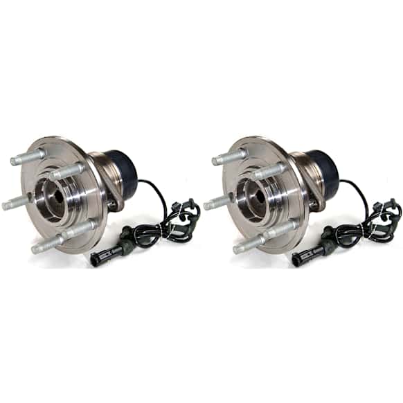 SET-MO513167-2 Front, Driver and Passenger Side Wheel Hub, 5 Lugs, With Bearing, Problem Solver Series