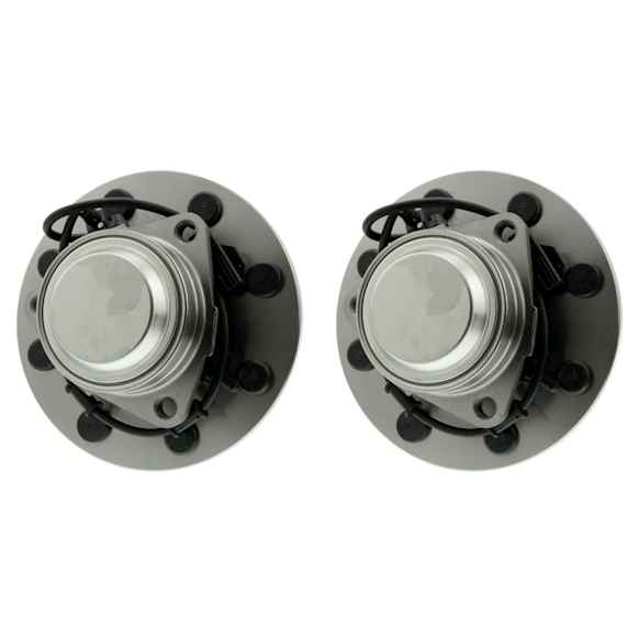 SET-MO515089-2 Front, Driver and Passenger Side Wheel Hub, 8 Lugs, With Bearing, RWD, Problem Solver Series