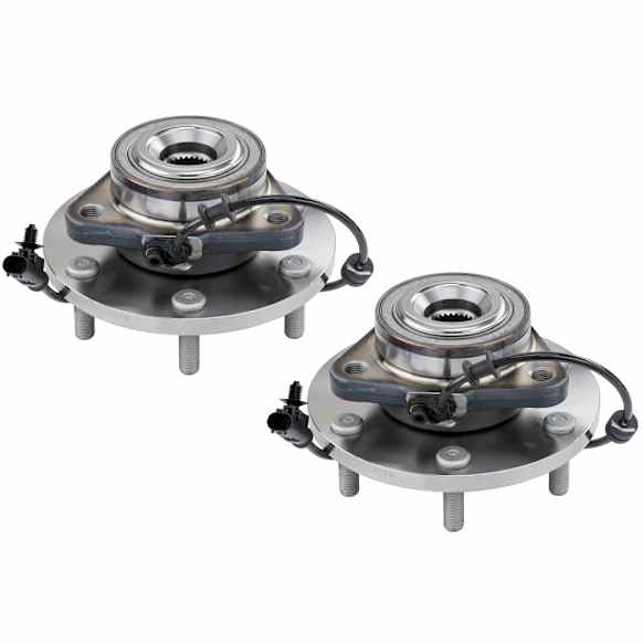 SET-MO515155-2 Front, Driver and Passenger Side Wheel Hub, 6 Lugs, With Bearing, 5.6L, 8Cyl, Problem Solver Series
