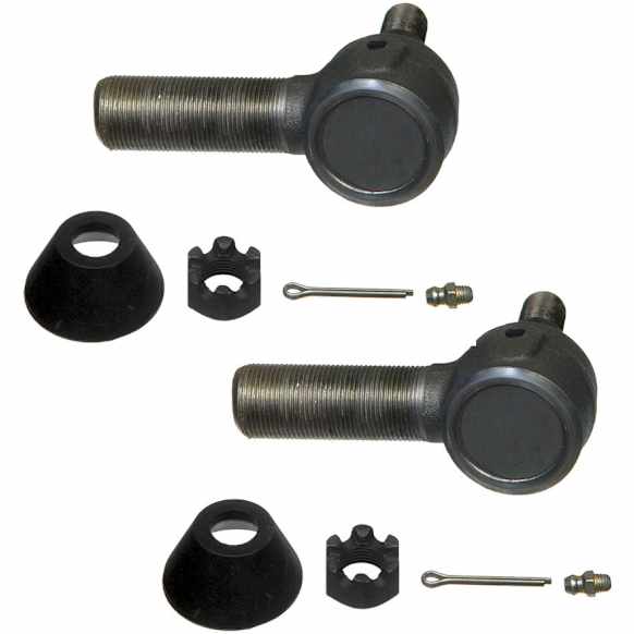 SET-MOES176R-2 Front, Driver and Passenger Side, Outer Tie Rod End