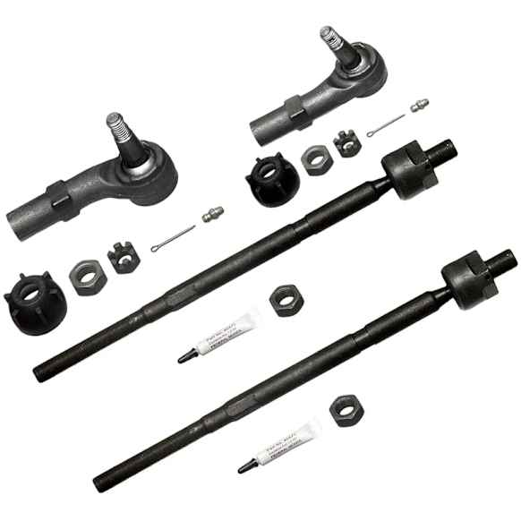 SET-MOES3524 Front, Driver and Passenger Side, Inner and Outer Tie Rod End